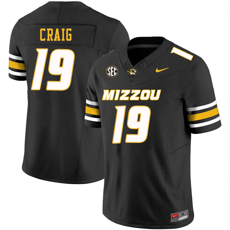 Men #19 Blake Craig Missouri Tigers College Football Jerseys Stitched-Black